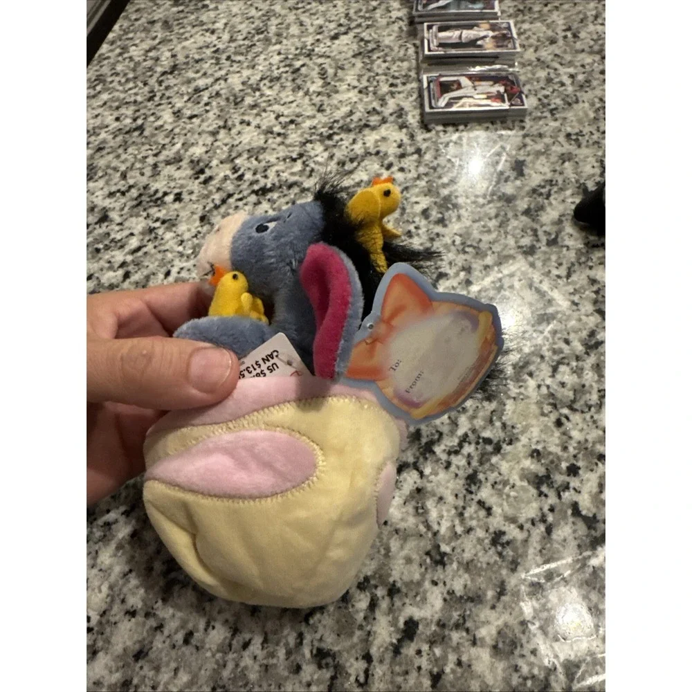 Disney Store Eeyore Bean Bag In An‎ Egg Shell W/ Baby Chicks Easter 7
